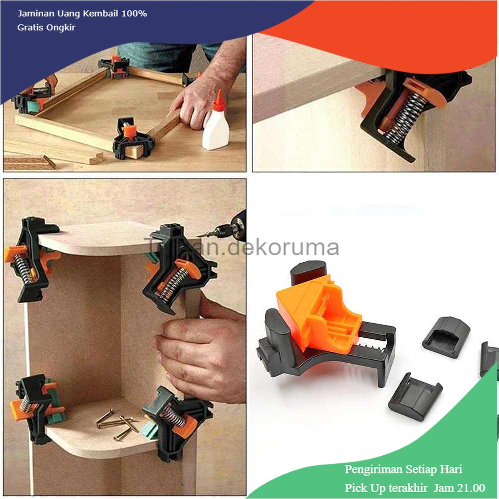 TD - PKK VAHIGCY Corner Clamp Clip Penjepit Sudut Kayu 90 Derajat 4PCS - AT8803