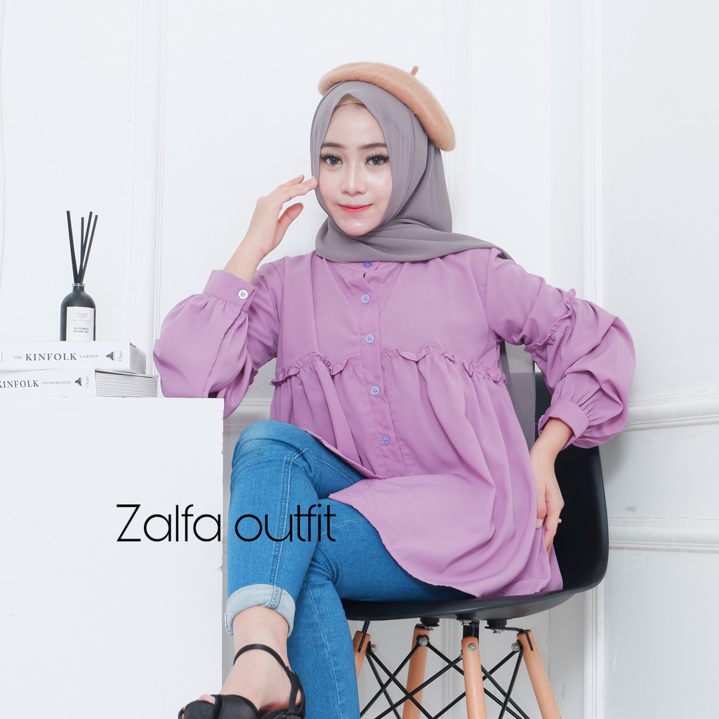 AMIRA BLOUSE by ZALFA OUTFIT / blouse polos / blouse wanita murah