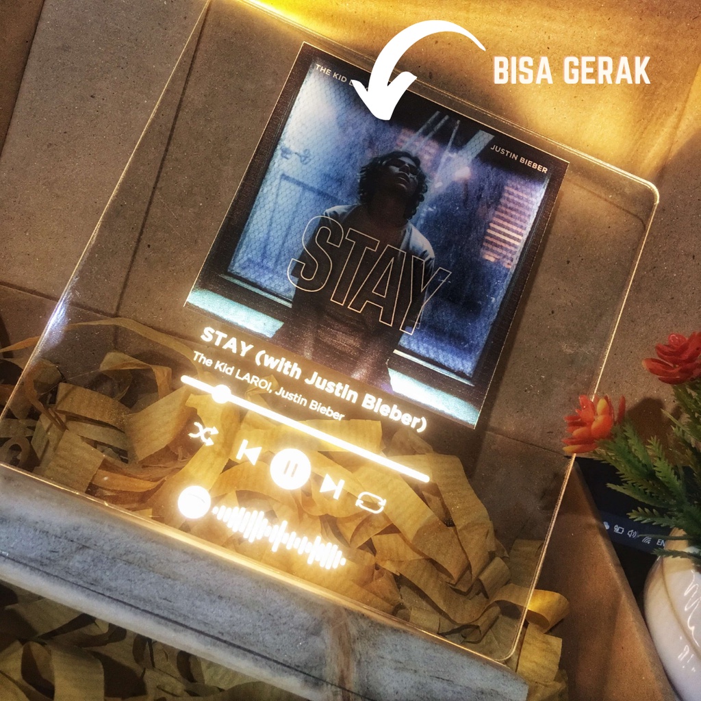 LED ACRYLIC CUSTOM FOTO AR - Hadiah Unik/Kado Ulang Tahun/Pernikahan/Wisuda/Plakat/Dekor Rumah/AR/LE