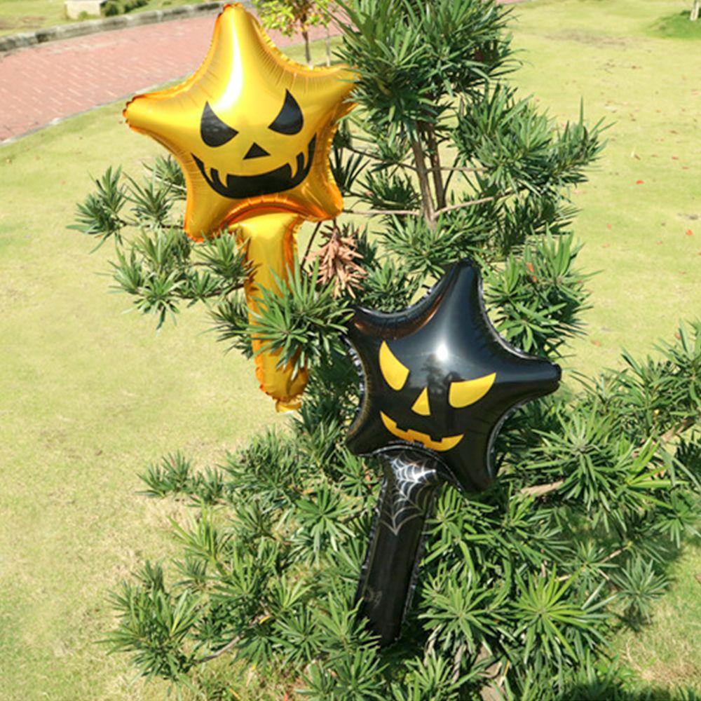 Solighter 5 Pcs Halloween Dekorasi Balon Handheld Halloween Supply Tongkat Batang Ornamen Rumah