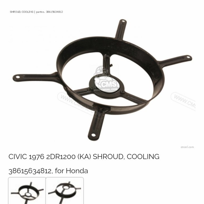 Shroud Cooling Fan / Dudukan Dinamo Kipas Radiator Civic 1st Deluxe 77