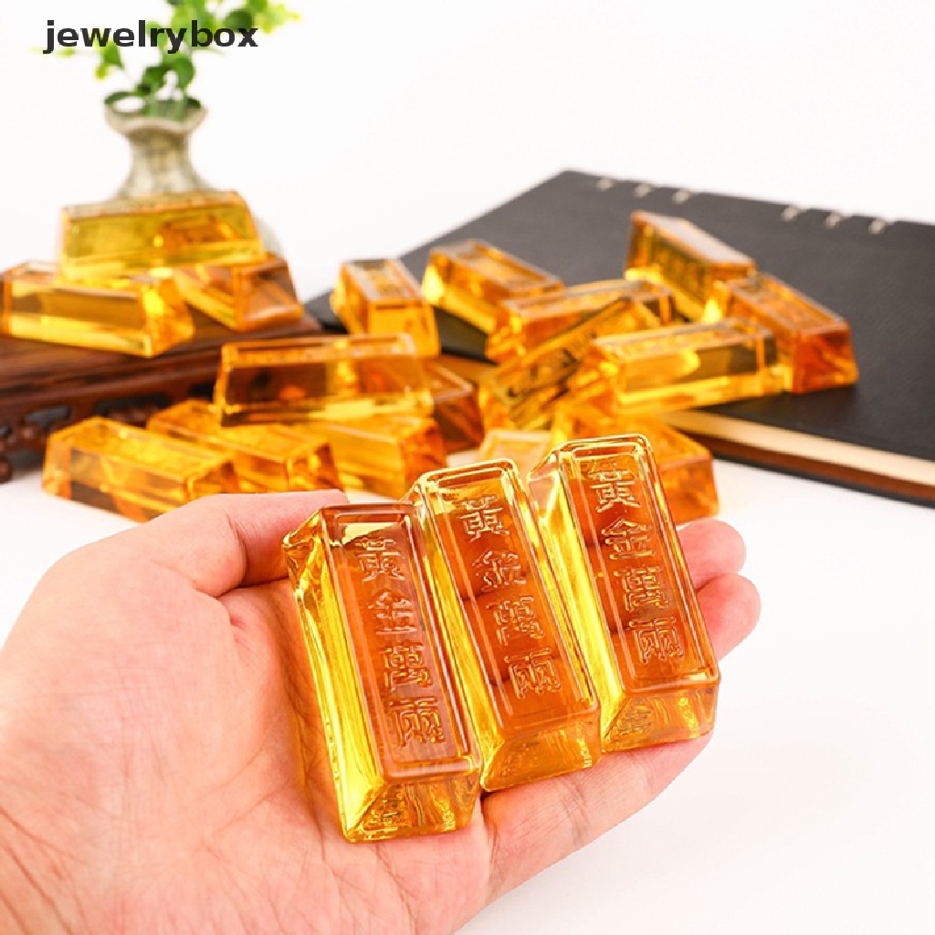 1pc Kristal Kuning Emas Gaya China Untuk Dekorasi Rumah