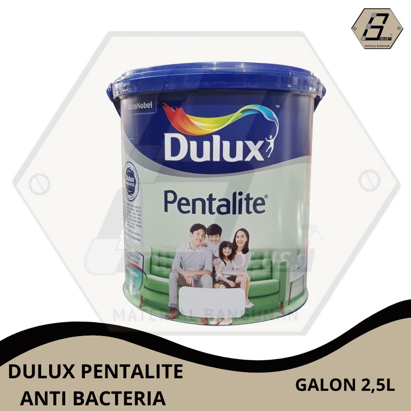 CAT TEMBOK INTERIOR DULUX PENTALITE ANTIBAC BARLEY WHITE 44519 GALON