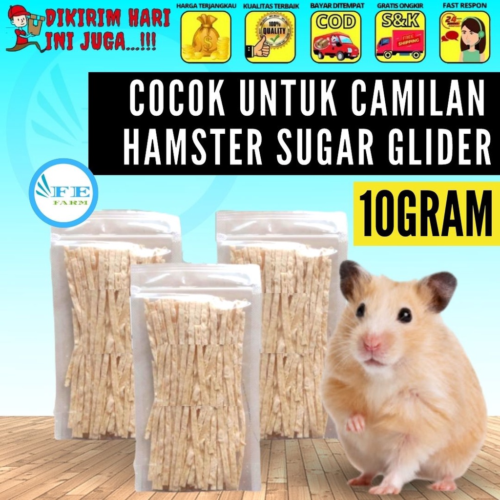 Fish Snack Sugar Glider | Makan Sugar Glider | Snack Hamster Landak Mini FEFARM