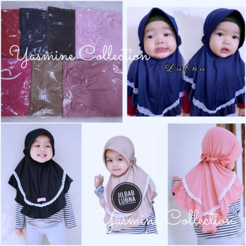 jilbab anak lubna 0-3 thn Bisa pilih wrna ecer dan grosir