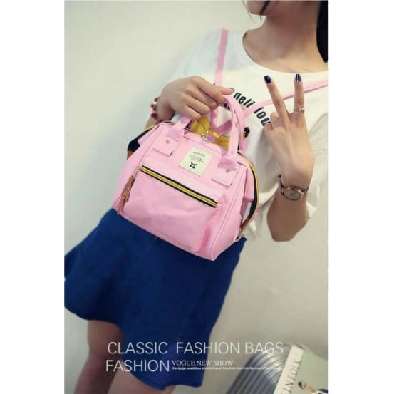 TAS IMPOR TAS RANSEL ANELLO ORI 3WAYS CANVAS BACKPACK TAS WANITA CEWEK