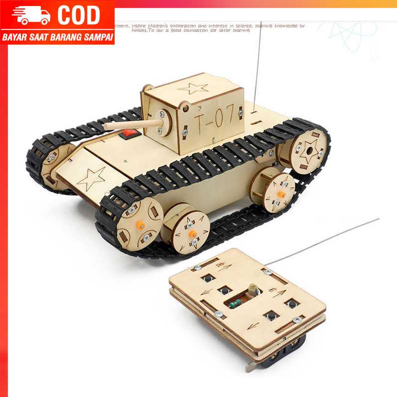 (100% BARANG ORI) Mainan Anak Tank Remote Control DIY Assembly Children Toy C-37C