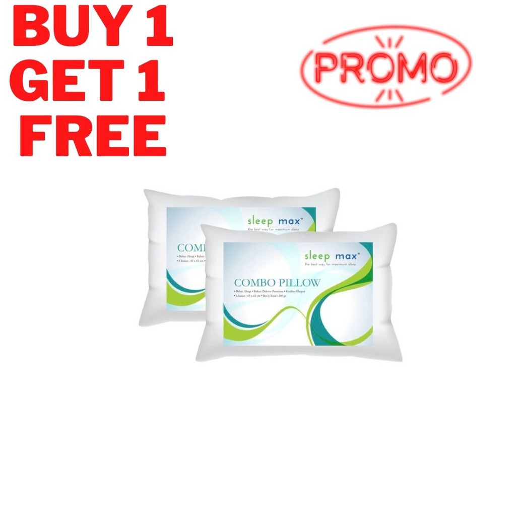 paket 2 bantal/sleep max/bantal tidur/bantal hotel