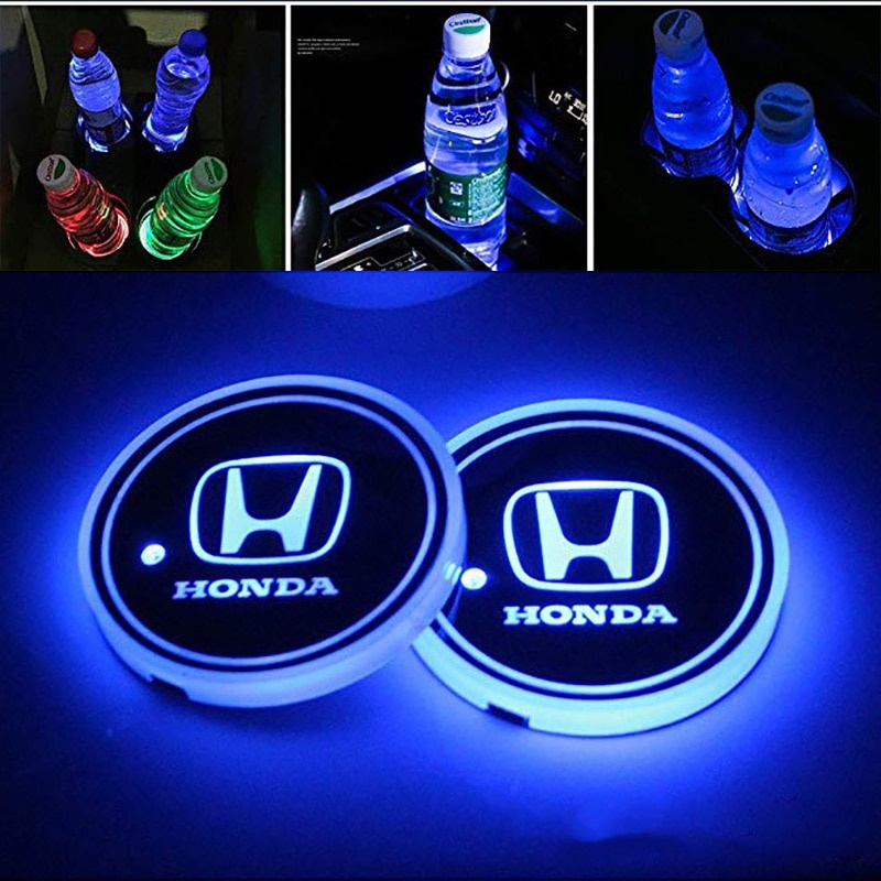 1 Pc Cup Holder Anti Slip Dengan Lampu LED Untuk Honda Mugen City Accord CR-V HR-V Jazz