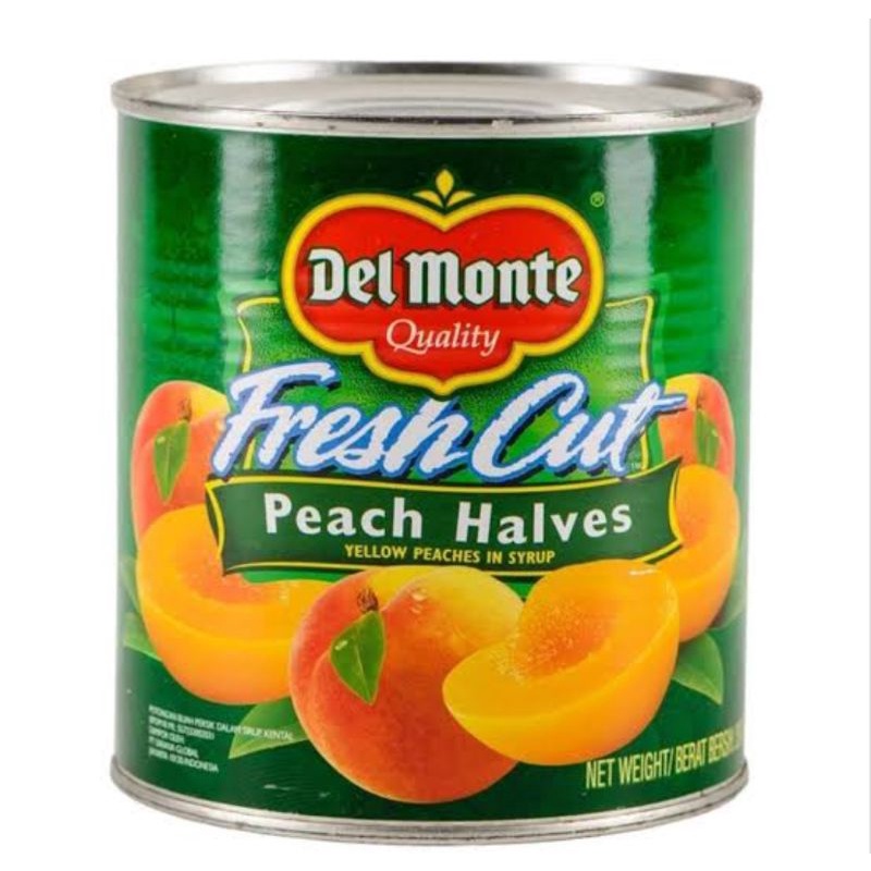 

Delmonte Peach Halves 825gr/Yellow Peach in Syrup/kemasan Kaleng
