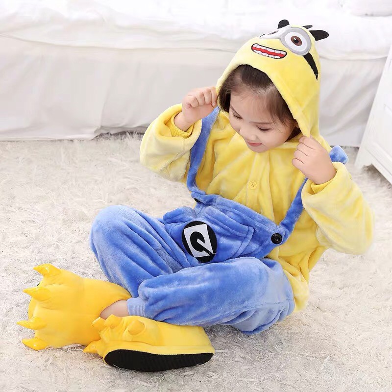 KOSTUM ONESIE MINION DESPICABLE ME ANAK PIYAMA COSPLAY PESTA