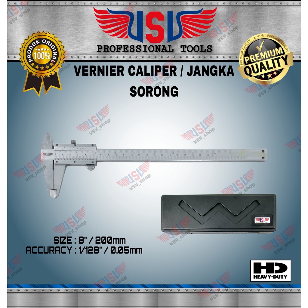 VSV Vernier Caliper 8&quot; Jangka Sorong 8 inchi Sigmat Sketmat 200mm