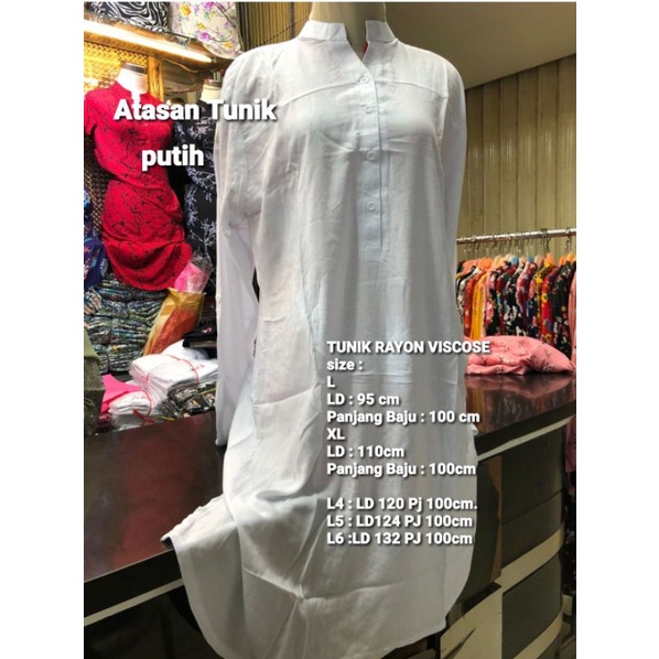 BAJUPUTIH ATASAN WANITA TUNIK PUTIH /BLUS SUPER ADEM BAJU NYAMAN DIPAKAI/SUPER DISKON