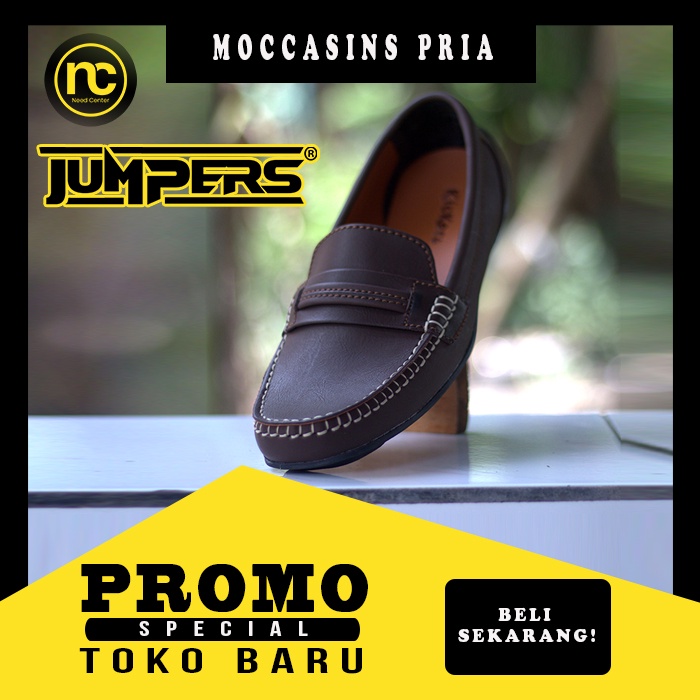 (JUMPERS) SEPATU MOCCASINS LOAFERS SLIP ON PRIA KEREN MURAH TERBARU 2021 BERKUALITAS BERGARANSI (Sep