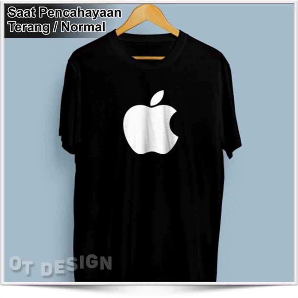 Kaos Baju Distro Tshirt Apple Glow In The Dark Kaos Distro Aple GID