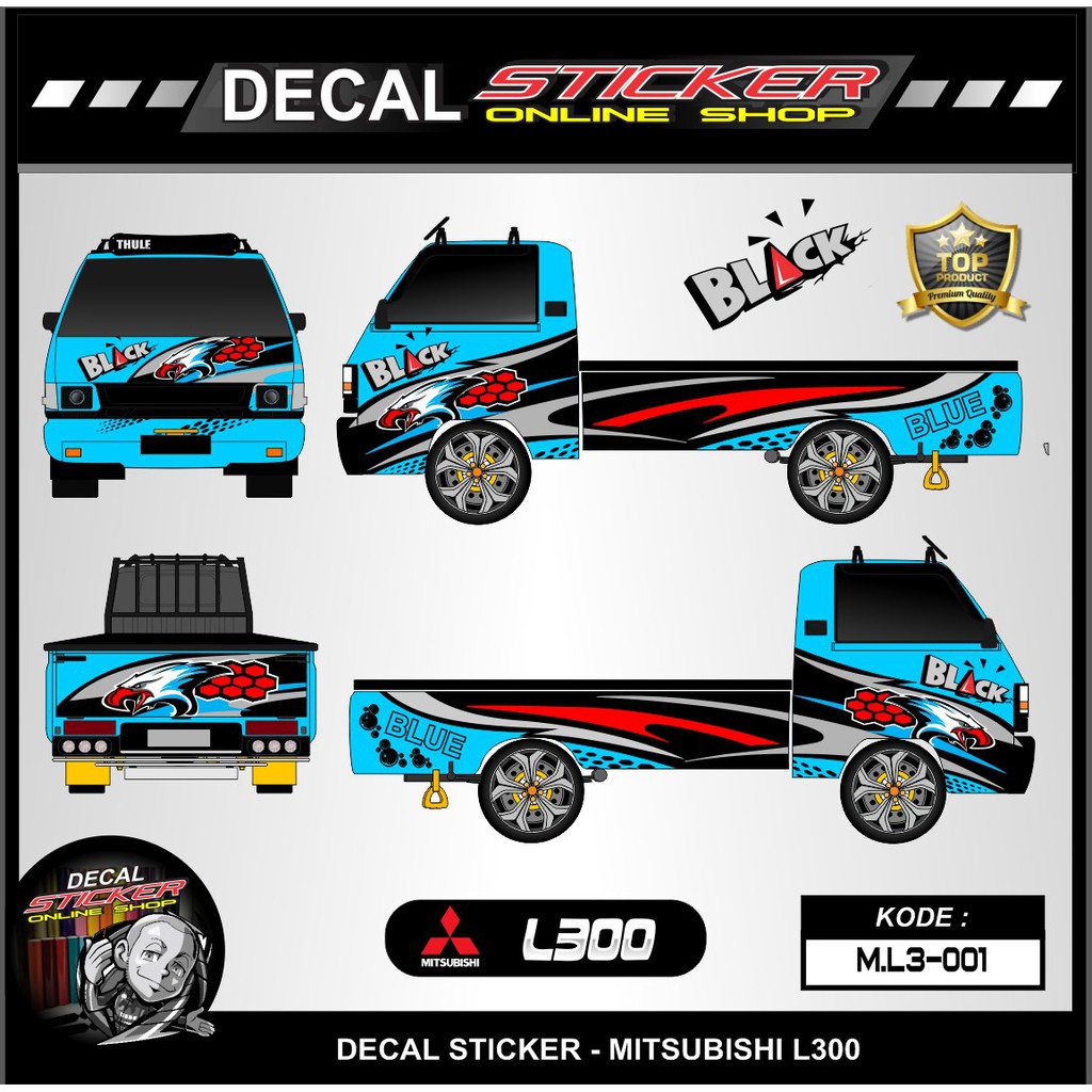 STIKER MOBIL PICKUP L300 DECAL PRINT CUSTOM FULL BODY VARIASI KEREN TERBARU