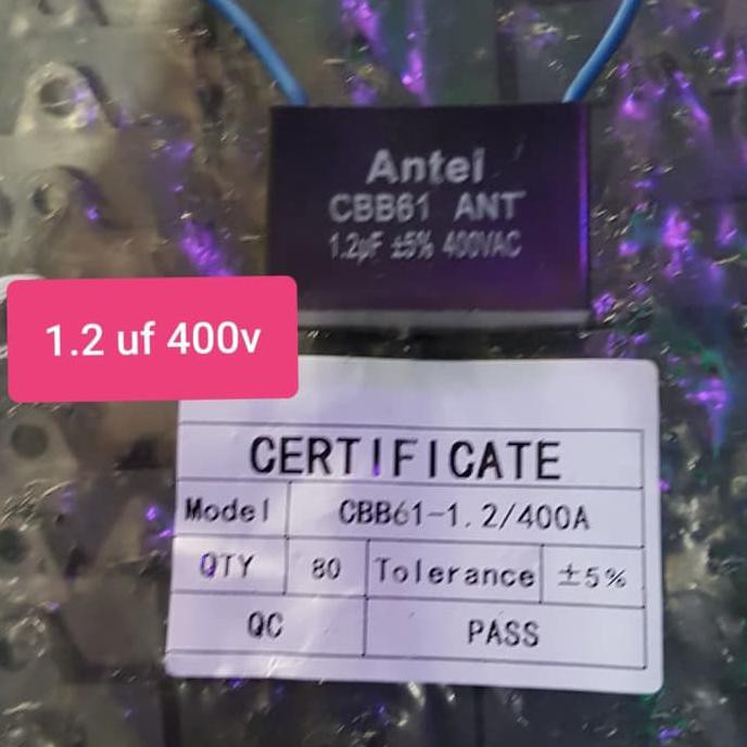 1.2Uf 400V Kapasitor Kipas Hexos Box Stand Fan 1.2Uf 450V 1.2 Uf 450 V