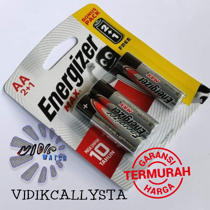 BATERAI ENERGIZER MAX AA AAA A3 A2 E91 BP3 B2G1 LR6  / AAA A3 E92 BP3 B2G1 LR03 1.5V ASLI BONUS 1