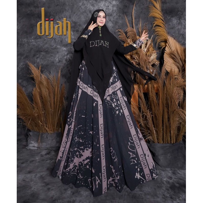 Dijah 616 ORI by Dijah / Gamis Set Syar'i / Gamis Pesta Mewah / Dress Muslimah / Baju Syar'i Terbaru / Fashion Muslimah Branded-1