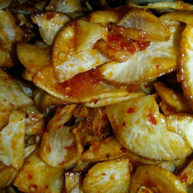 

Kripik singkong pedas manis homemade