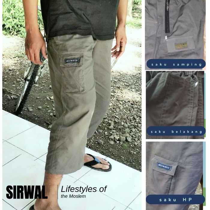 Celana Sirwal Dewasa Bahan Jeans - Hitam