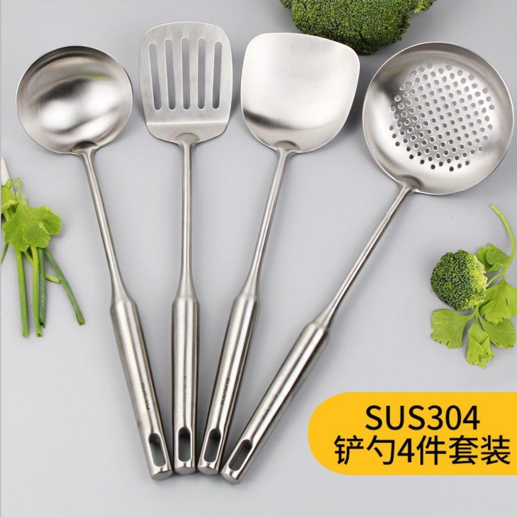 BCD Spatula Set Stainless Steel - 4 Pcs Kitchen Ware Set Kitchen Tools Set peralatan memasak