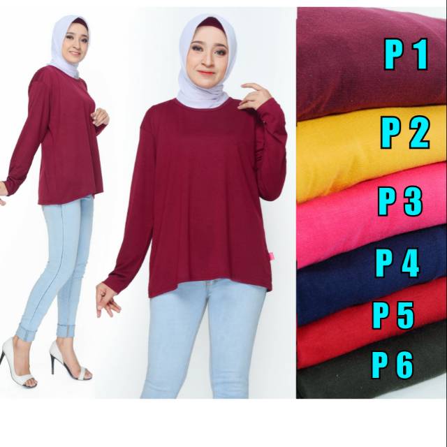 Kaos oblong spandek/ kaos oblong wanita/kaos cewek/kaos wanita tangan panjang/kaos spandek/kaos