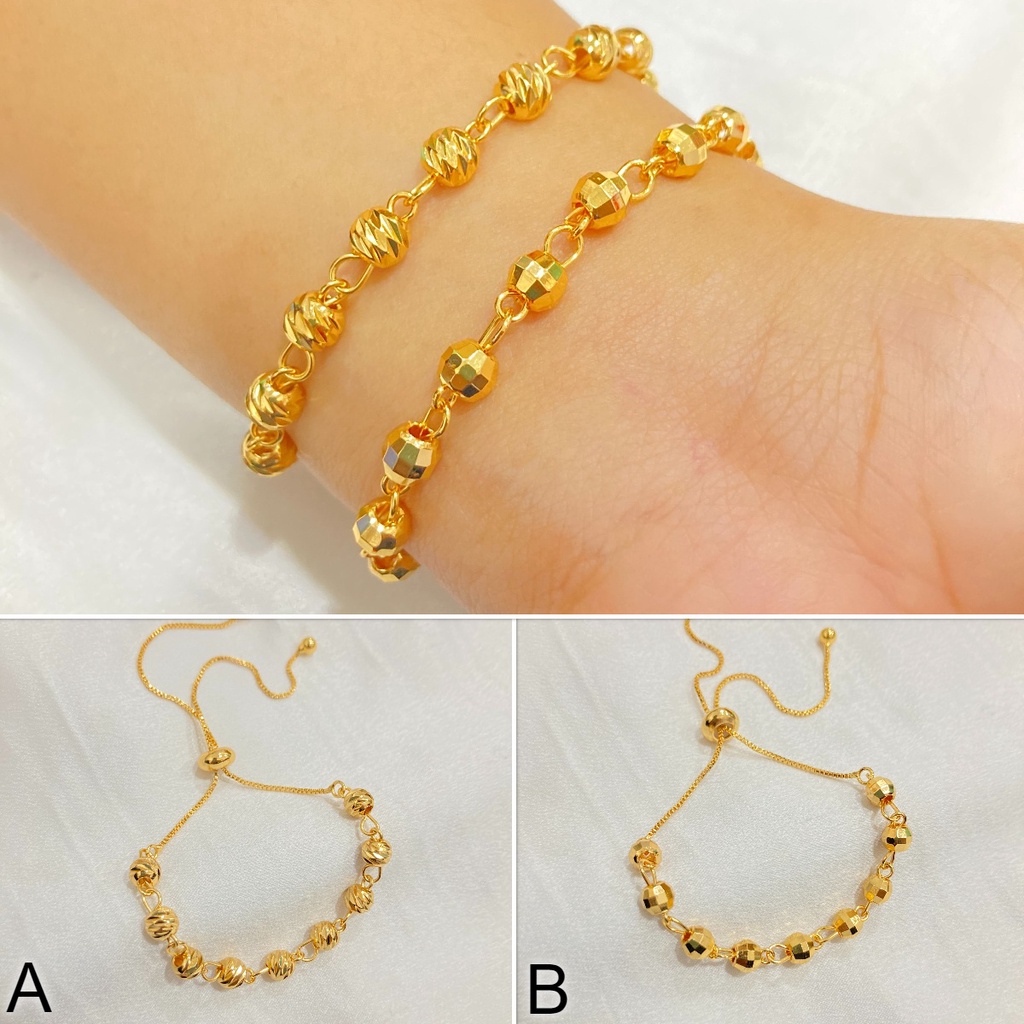 Gelang Serut Wanita Lapis Emas Gelang Aksesoris Xuping Original Perhiasan Fashion