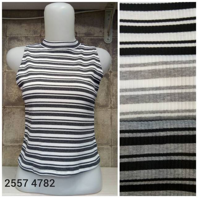 TANKTOP SALUR RAJUT GARIS IMPORT MURAH