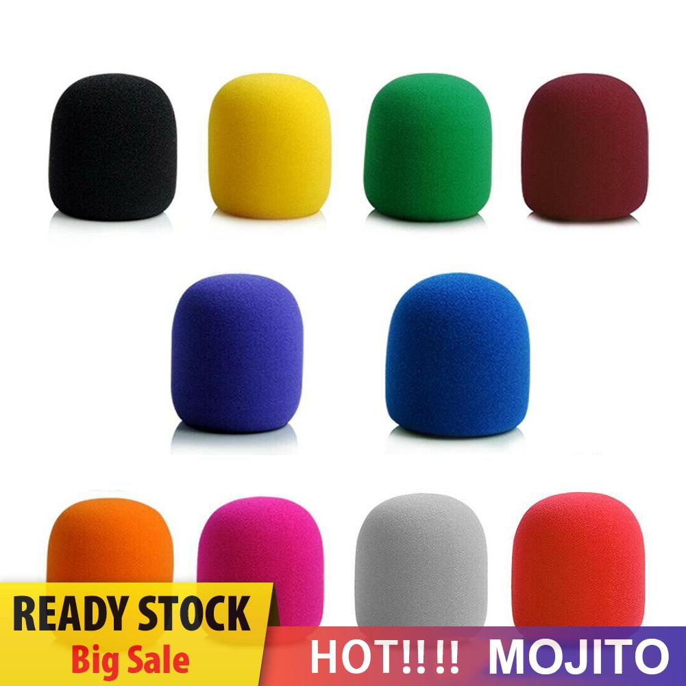 Mojito*10pcs Microphone Foam Professional Studio Windscreen Mic Sponge Cover Cap