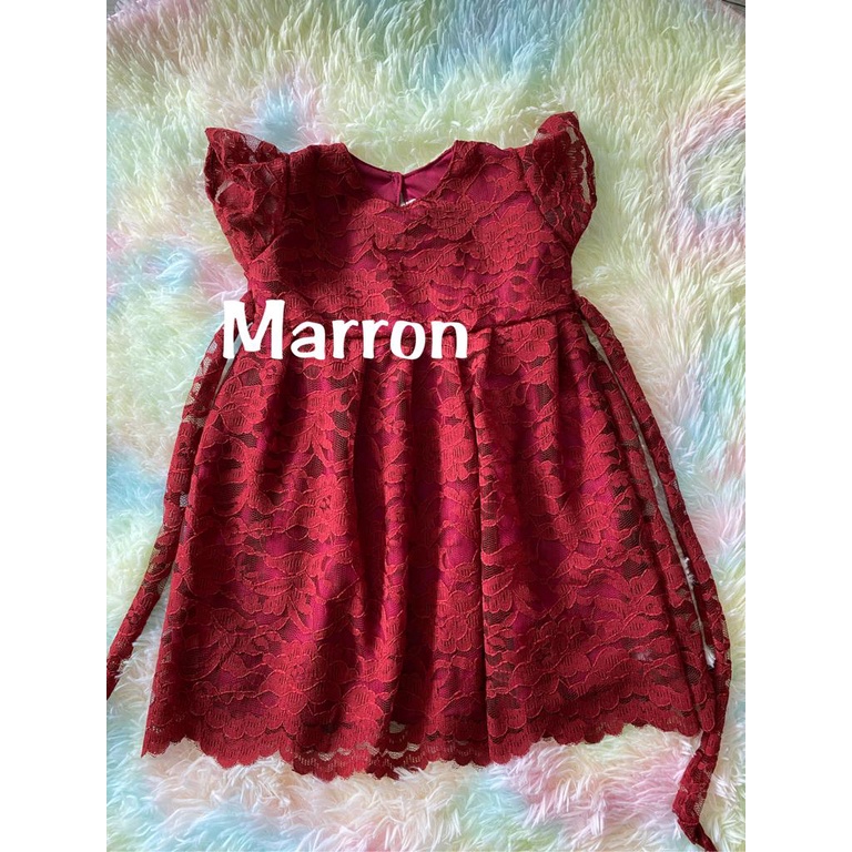 DRESS BRUKAT PRINCESS GAUN BRUKAT LUCU ANAK FASHION ANAK PEREMPUAN DRESS PESTA 1 - 8 TAHUN