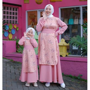 Baju Dress Maxy Gamis Wanita Remaja Muslim Couple Ibu Dan Anak Perempuan Muslimah Pesta Kondangan Te