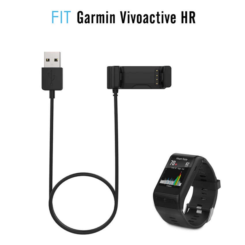 USB Charger Jam Tangan Garmin Vivoactive HR Smart Watch Data Sync Dock