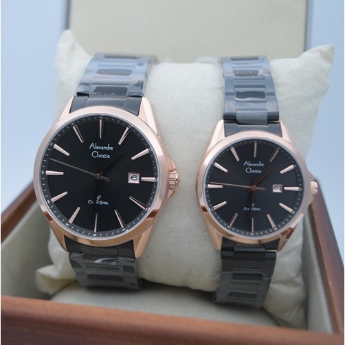 Alexandre Christie Ac 8552 Lady Rose Gold Black Original