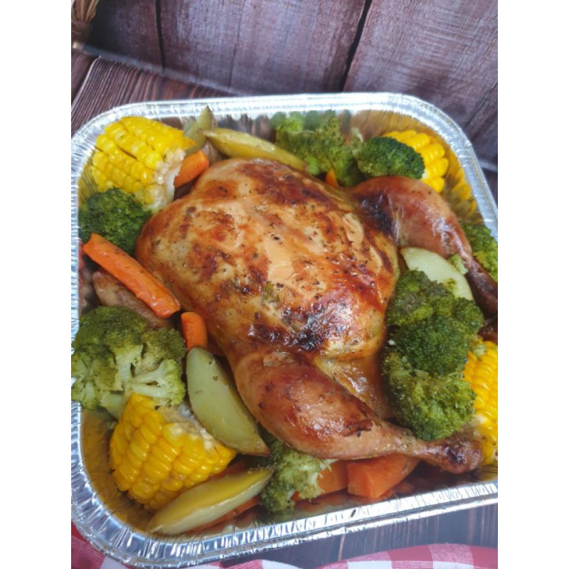 

Roasted chicken with vegetables ayam panggang utuh ayam bekakak diet