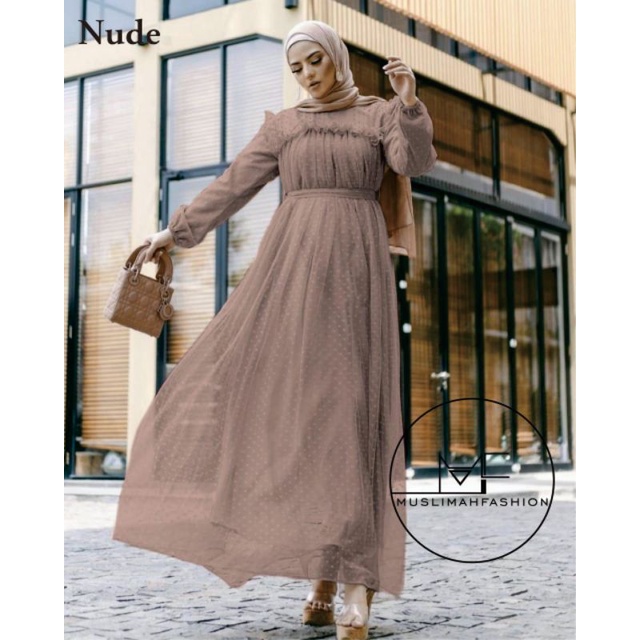 CAMELLIN Gamis Brukat terbaru 2021 Tille polos renda tangan Balon ALL SIZE ARIMBI AURA ZYTA FARASYA