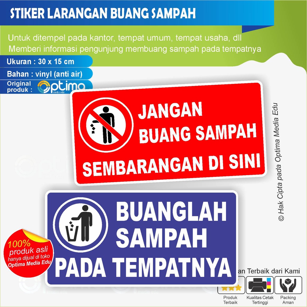 

STIKER JANGAN BUANG SAMPAH SEMBARANGAN, STIKER BUANGLAH SAMPAH PADA TEMPATNYA