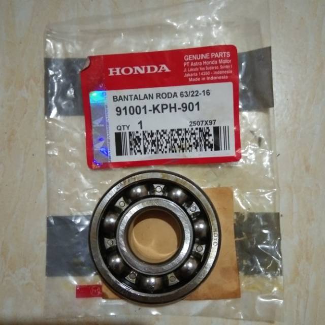 Bearing Bantalan bola Kruk As kharisma/supra x 125 63 // 22 91001 KPH_901