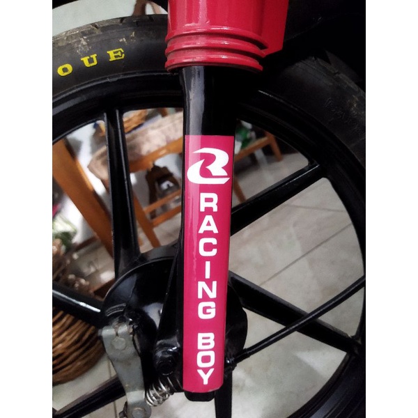 STICKER RACING BOY STICKER RCB PERPASANG STICKER SHOCK DEPAN RCB