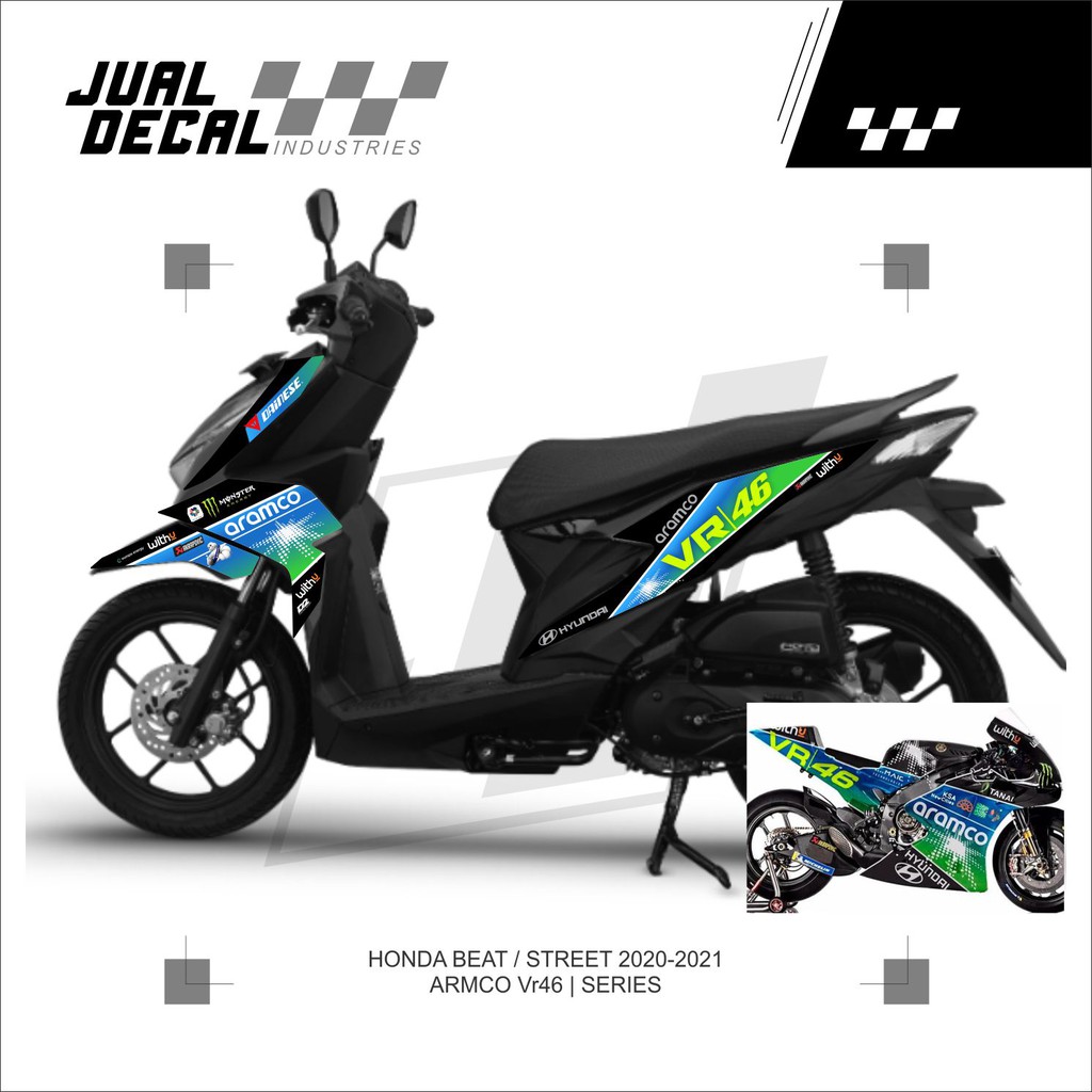 Striping Motor Stiker Honda Beat Street 2020-2021 variasi Motor Honda Beat New ARMCO