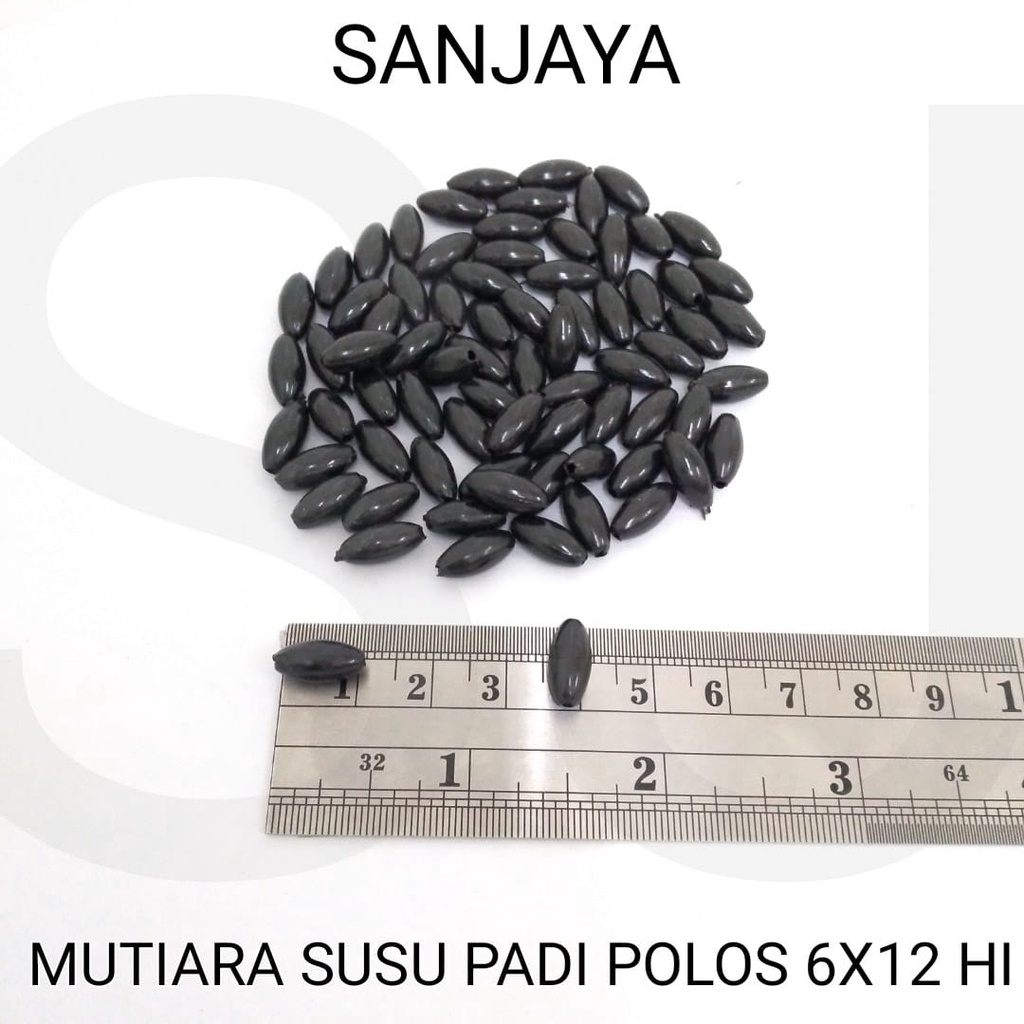 MANIK KACA / MOTE KACA / MANIK PADI / MOTE PADI / MOTE KACA PADI POLOS / MUTIARA KACA PADI POLOS 6X12