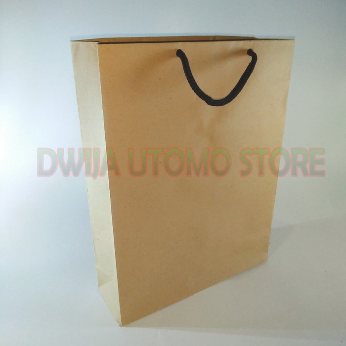 

Paperbag, Paper bag, Tas Kertas polos kraft coklat ukuran 22x7x27