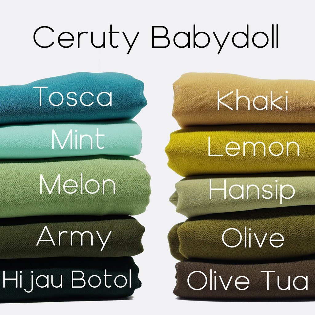 Aline Pashmina Ceruty Baby Doll Warna 1