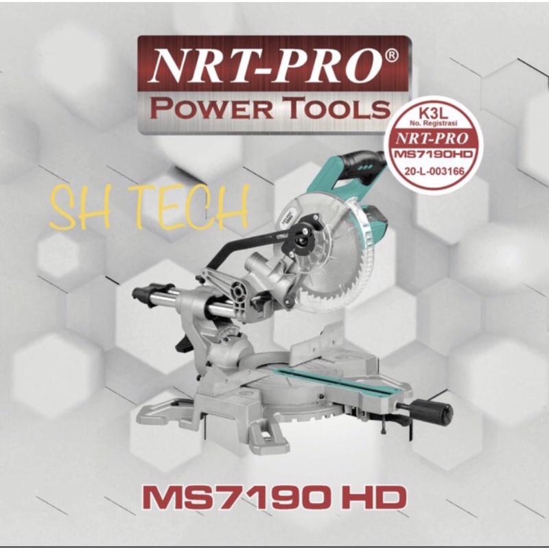 MITTER SAW SLIDING 7 INCH NRT PRO MS 7190 HD MESIN POTONG ALUMUNIUM MITRE SAW MITER SAW