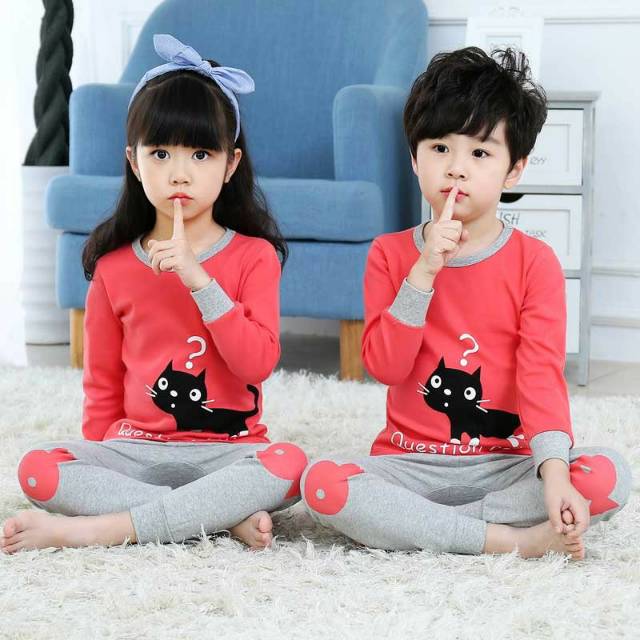 Piyama anak couple/ couple pajamas anak/ piyama anak kembar/ baju tidur import