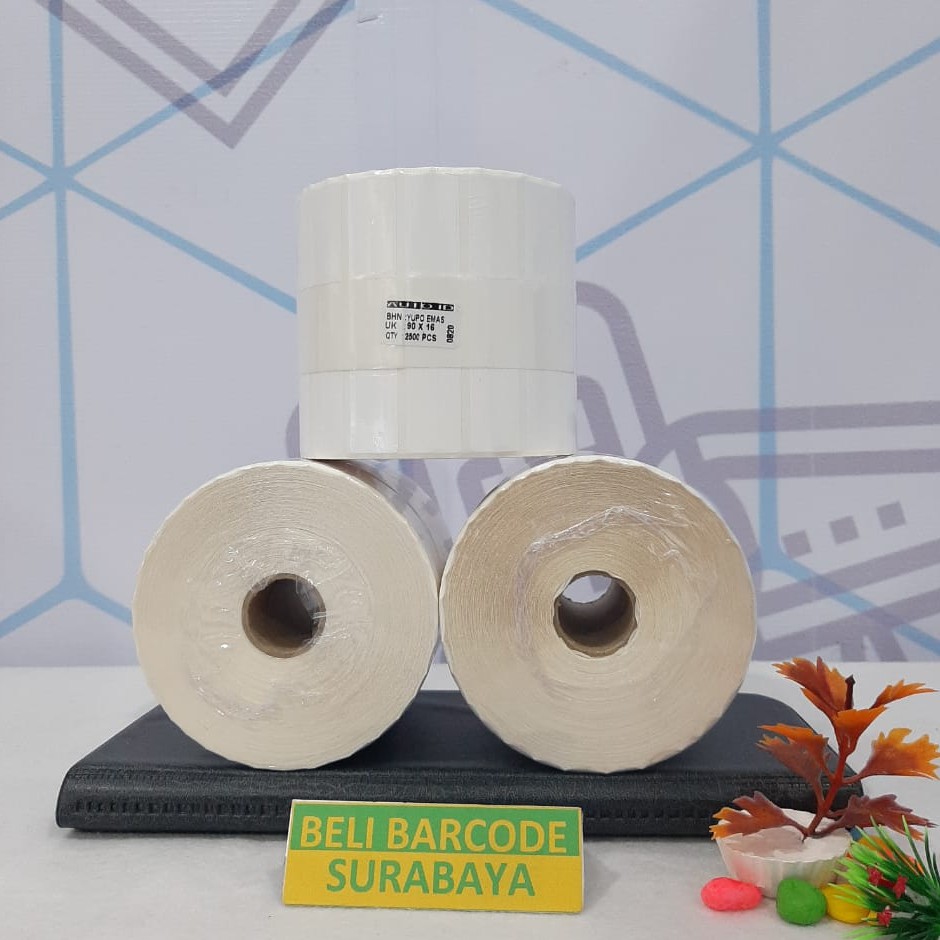 STIKER LABEL YUPO EMAS 90X16 - 90 X 16 2500pcs