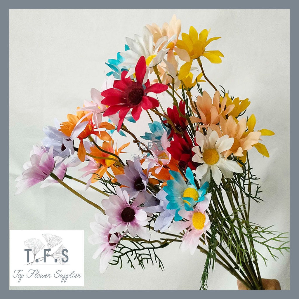 Jual Artificial Flower Little Daisy Bunga Palsu Plastik Buket Dekor ...