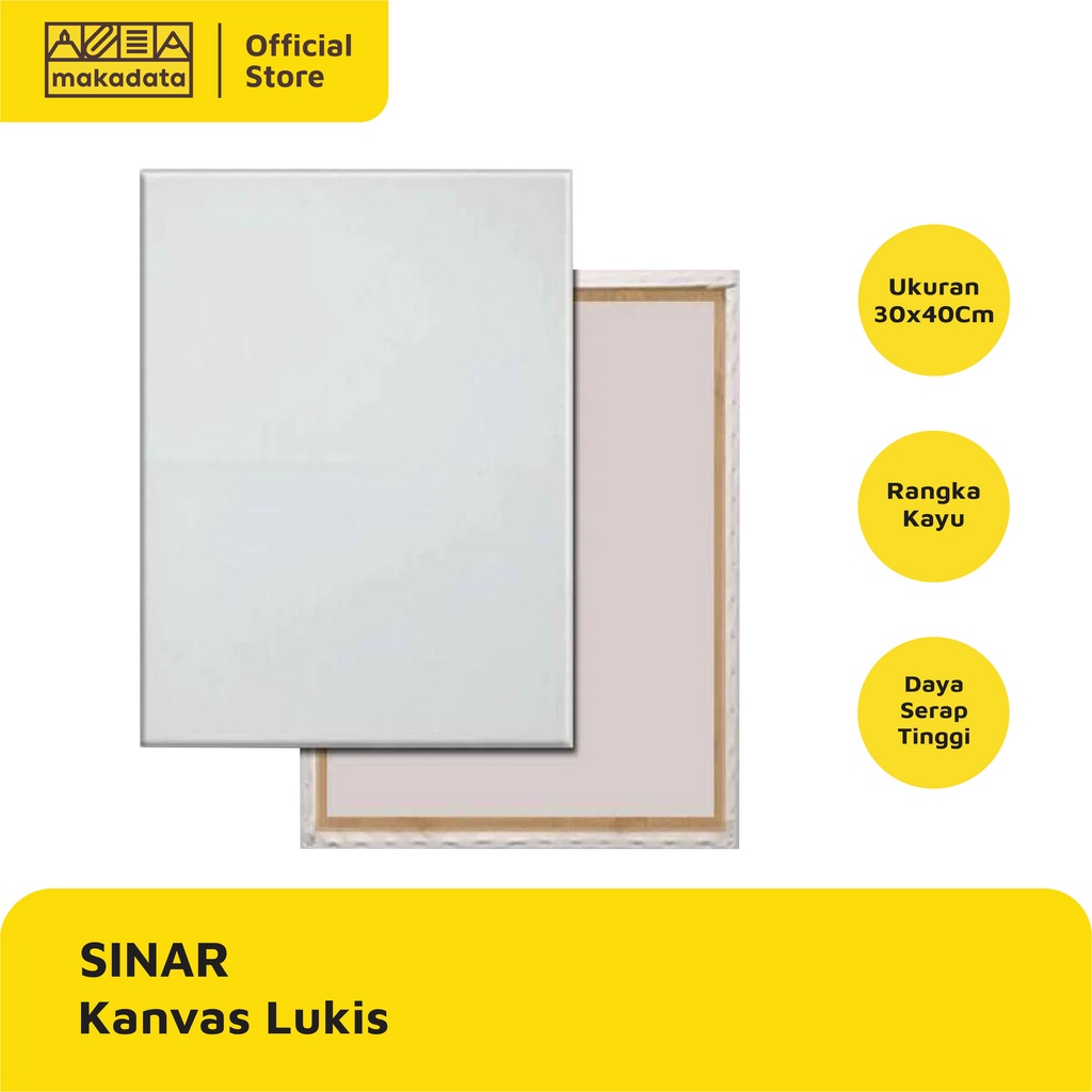 

KANVAS LUKIS SINAR PUTIH POLOS UKURAN 30 X 40 CM MURAH