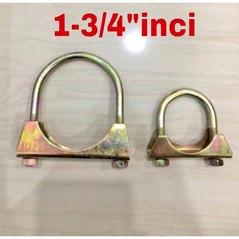 Klem knalpot 1 3/4”inci Kleman u bolt 43mm Klem besi 1-3/4inci Klem pipa 1.75inchi ez haust clamp Mu