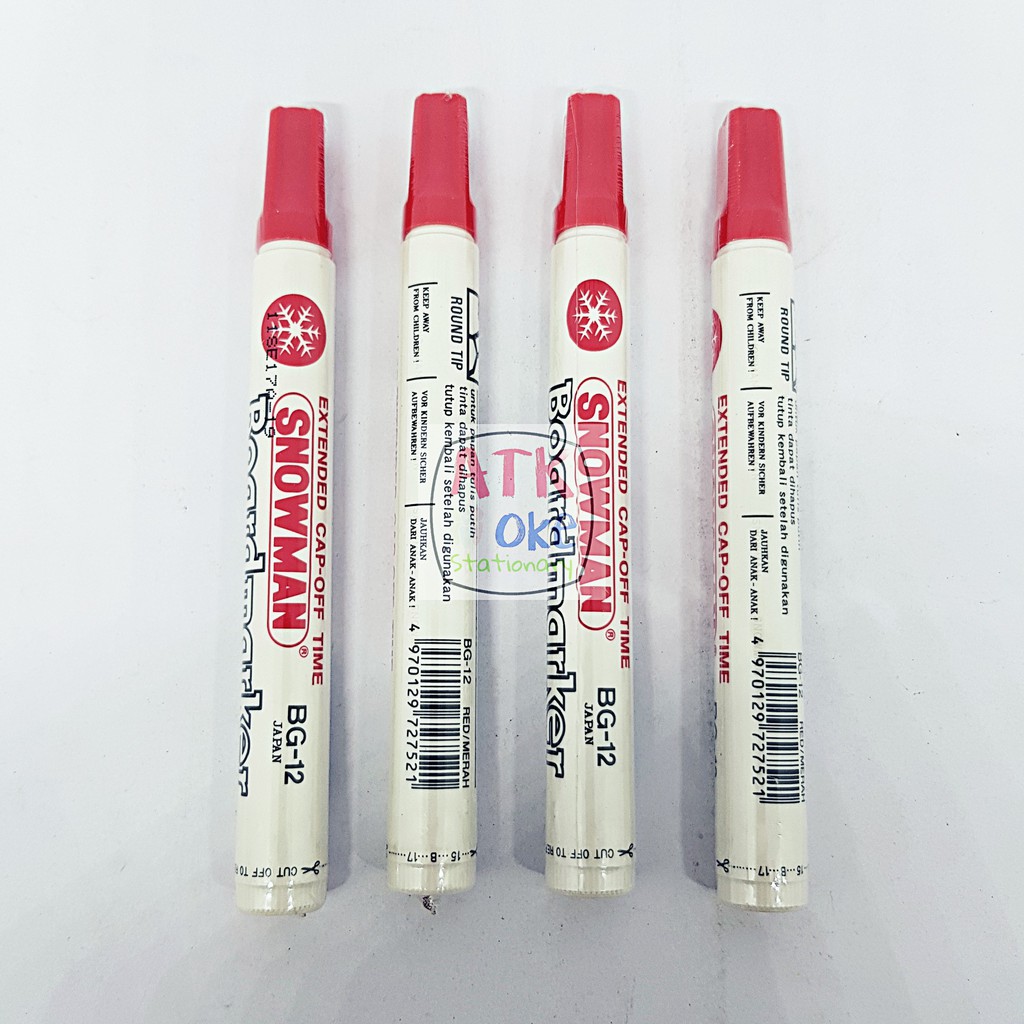 

Spidol Snowman WhiteBoard Maker BG-12 (bisa di hapus ) merah